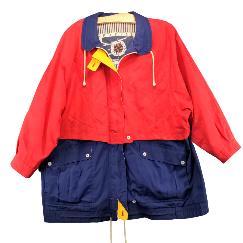 Braefair Sport Men's Nautical Jacket Multi Colorblock XL Long Sleeve Full Zip